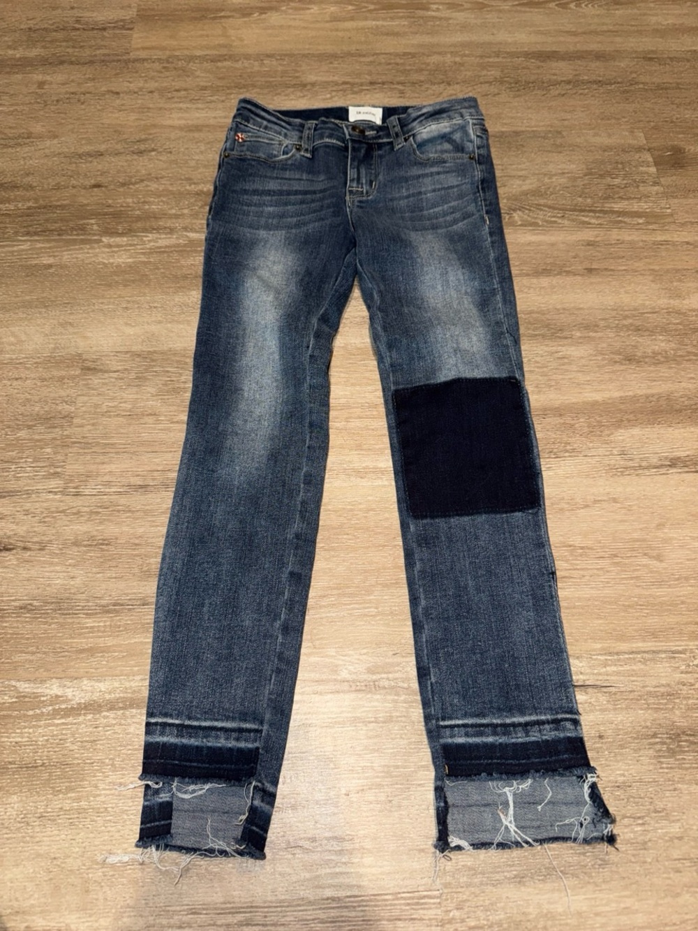 Hudson Jeans Dark Blue Kids Patchwork Straight Jeans